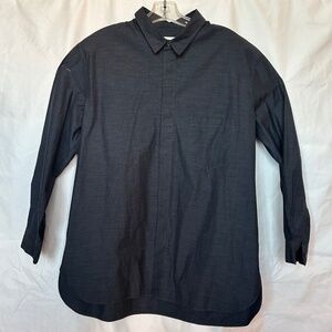 Still By Hand Men's Button Up Long Sl Shirt Dark Charcoal Japanese size 4 aka XL